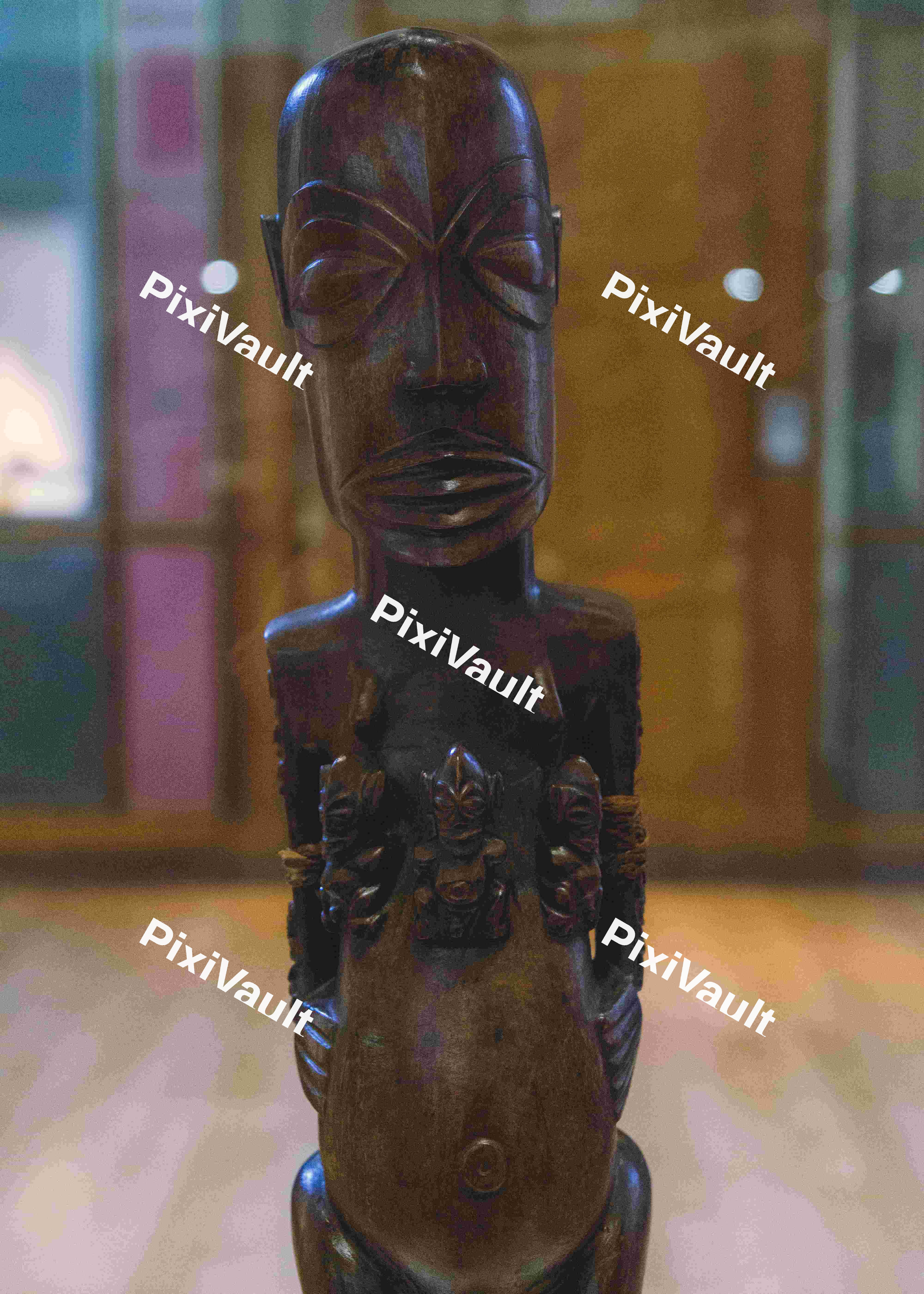 Mayan Long Face Statue